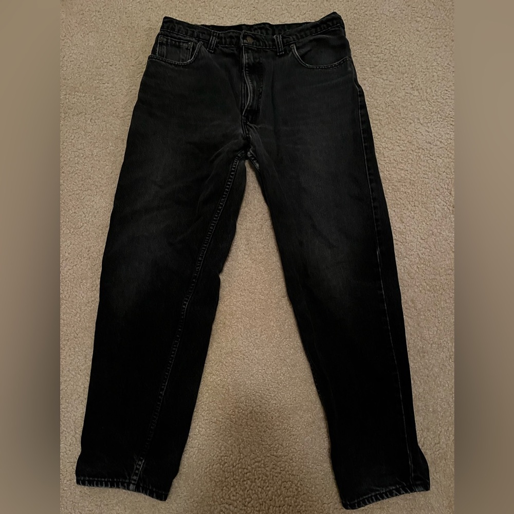 Vintage 90s Levi’s 550 black denim jean size 36x30